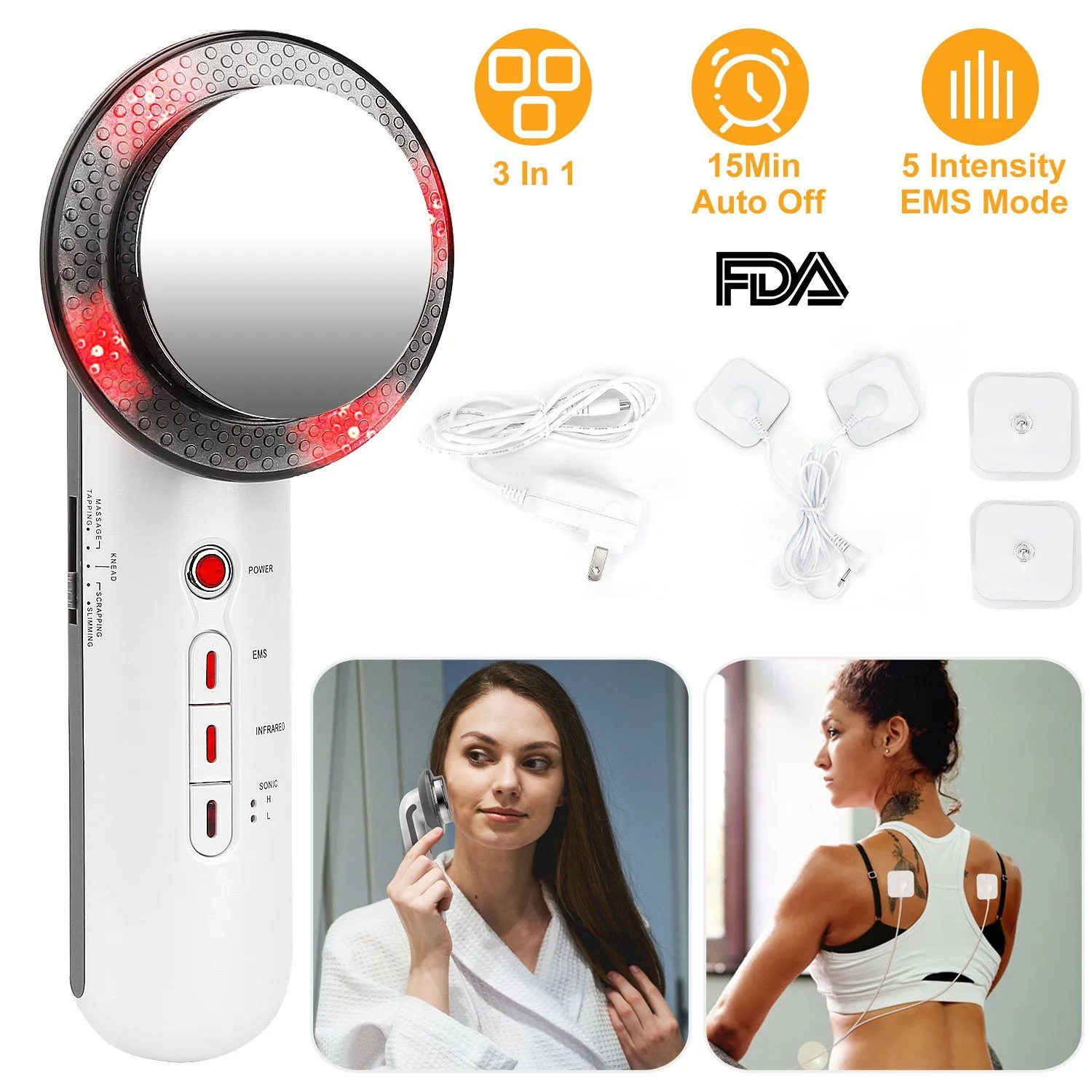 3-in-1 Multifunctional EMS Infrared Massager Fat Remover