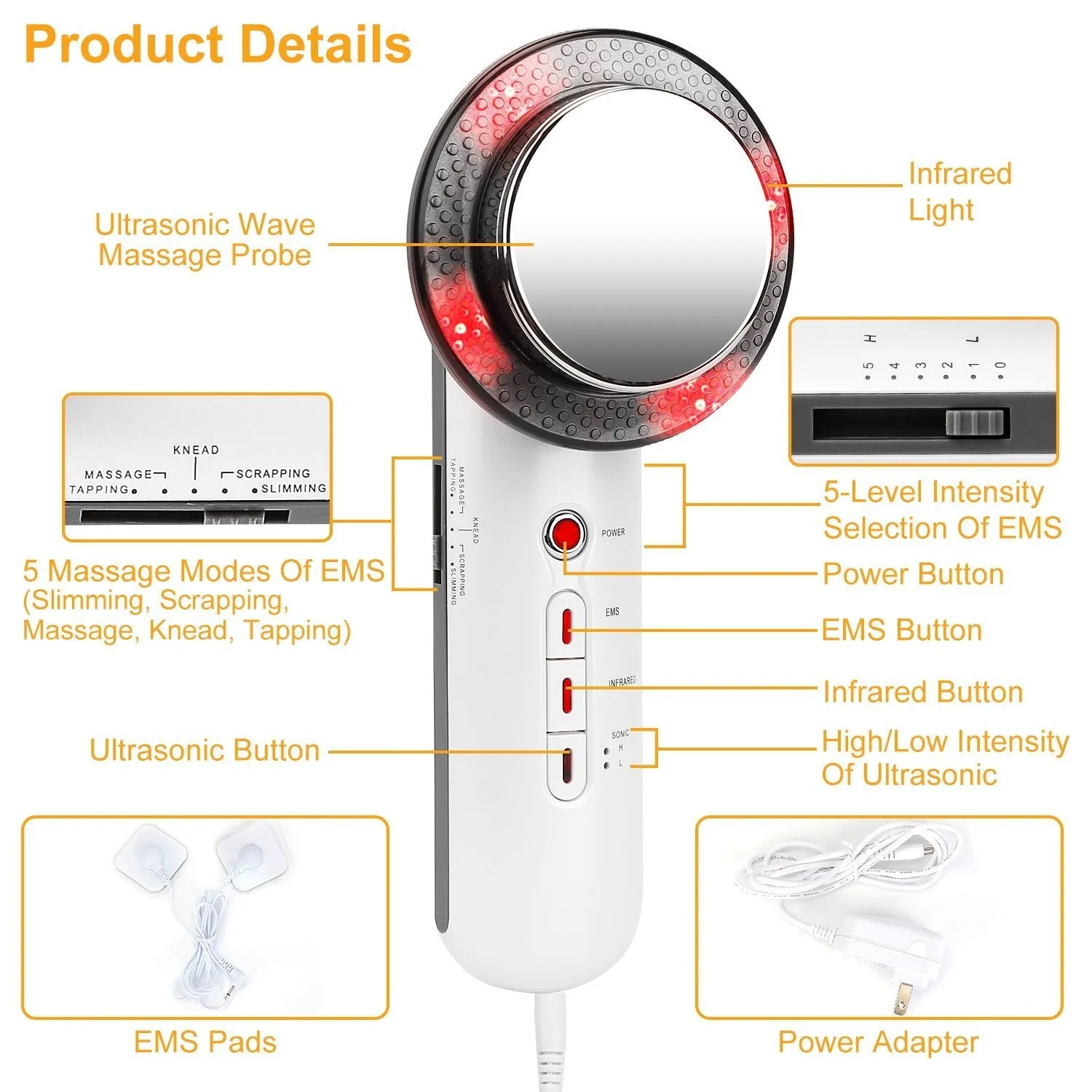 3-in-1 Multifunctional EMS Infrared Massager Fat Remover