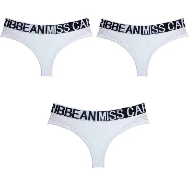 3 Pack Transparent Sport Panties Set Underwear Seamless Thongs G-String Comfort Lady Lingerie Soft Briefs