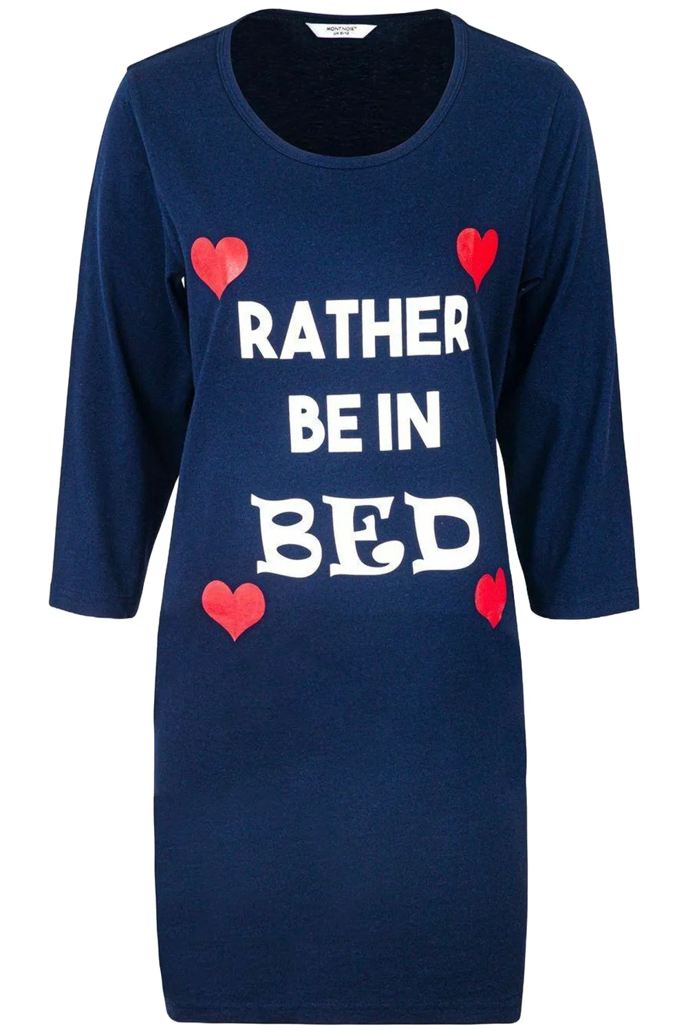 3 Pack Womens Long Sleeve Cotton Night Shirts