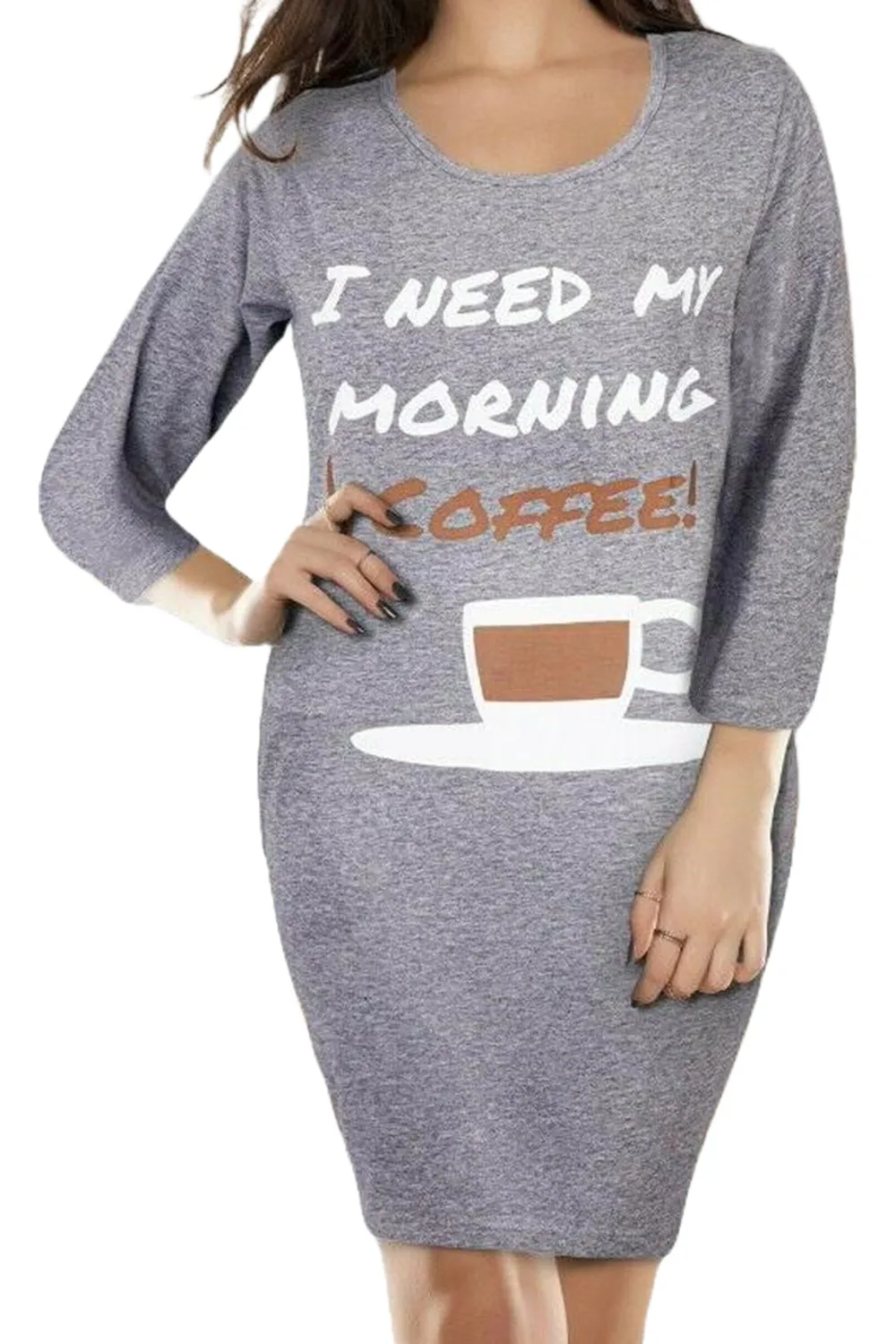 3 Pack Womens Long Sleeve Cotton Night Shirts
