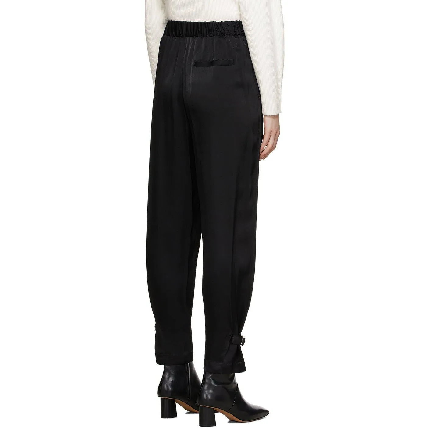 3.1 Phillip Lim Black Satin Track Trousers