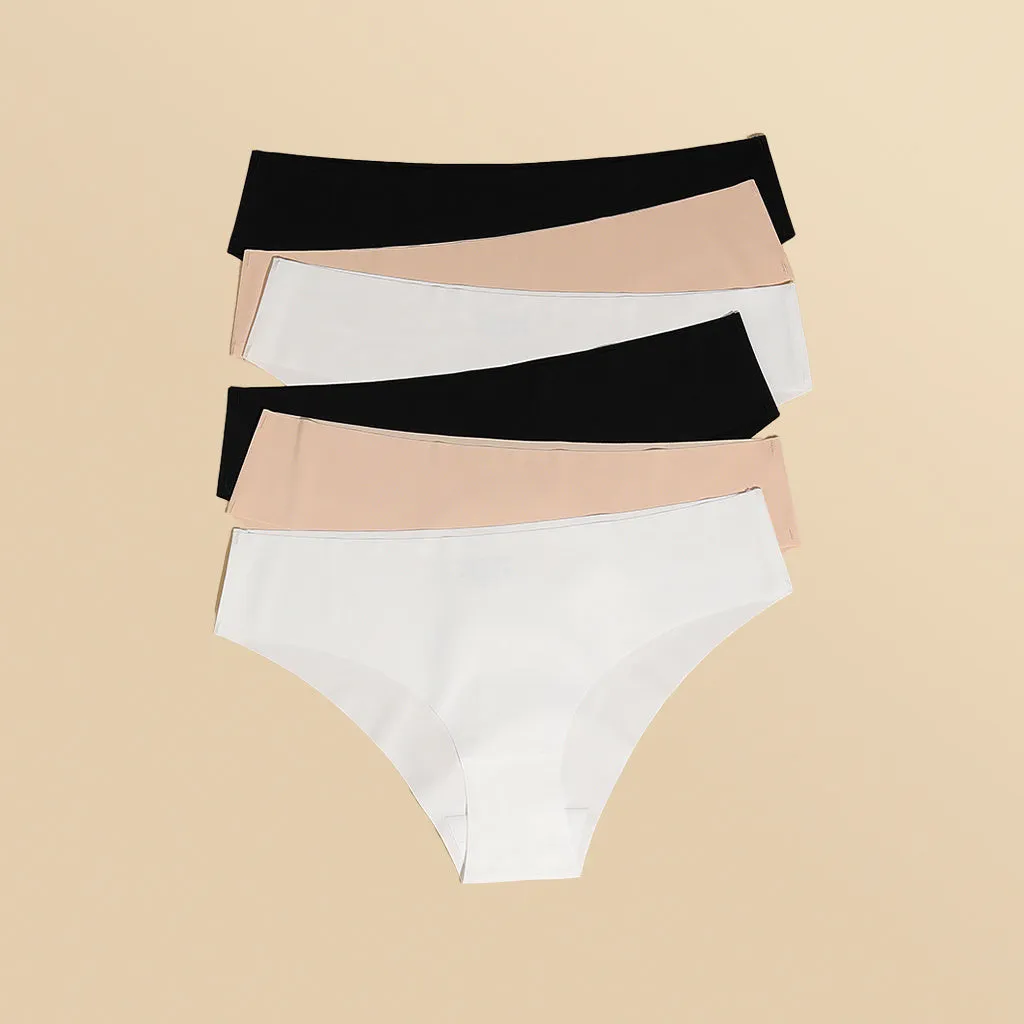 6 Pack Seamless Panties - Low Rise Bikini