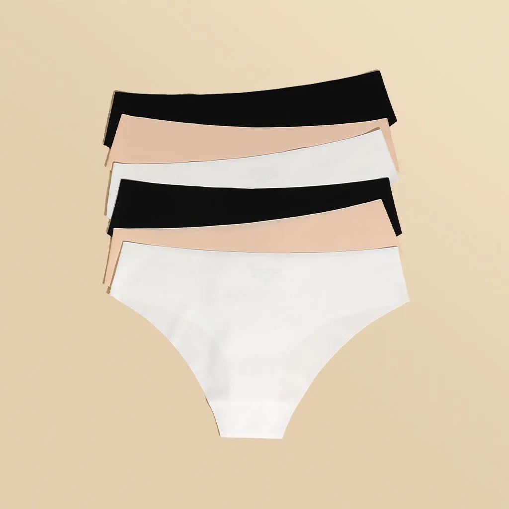 6 Pack Seamless Panties - Low Rise Bikini