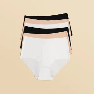 6 Pack Womens Seamless Panties - High Waisted Brief