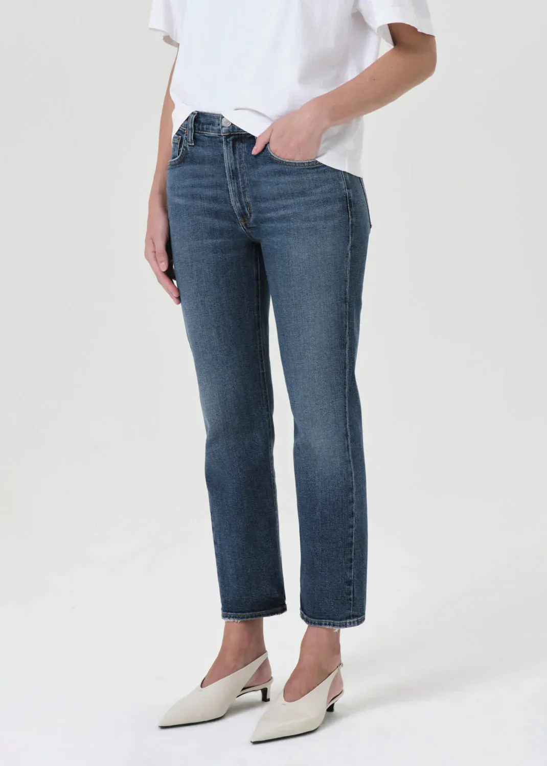AGOLDE Jeans Kye Mid-rise Slim Fit in Control Denim