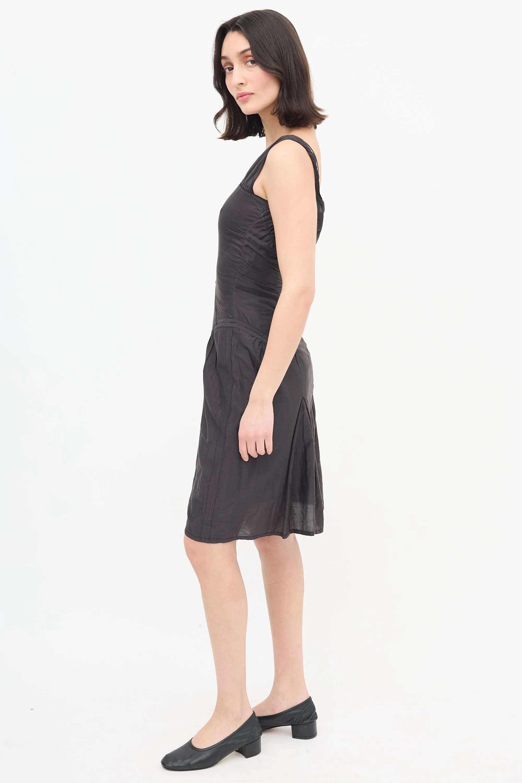 Asymmetric Ruched Dress