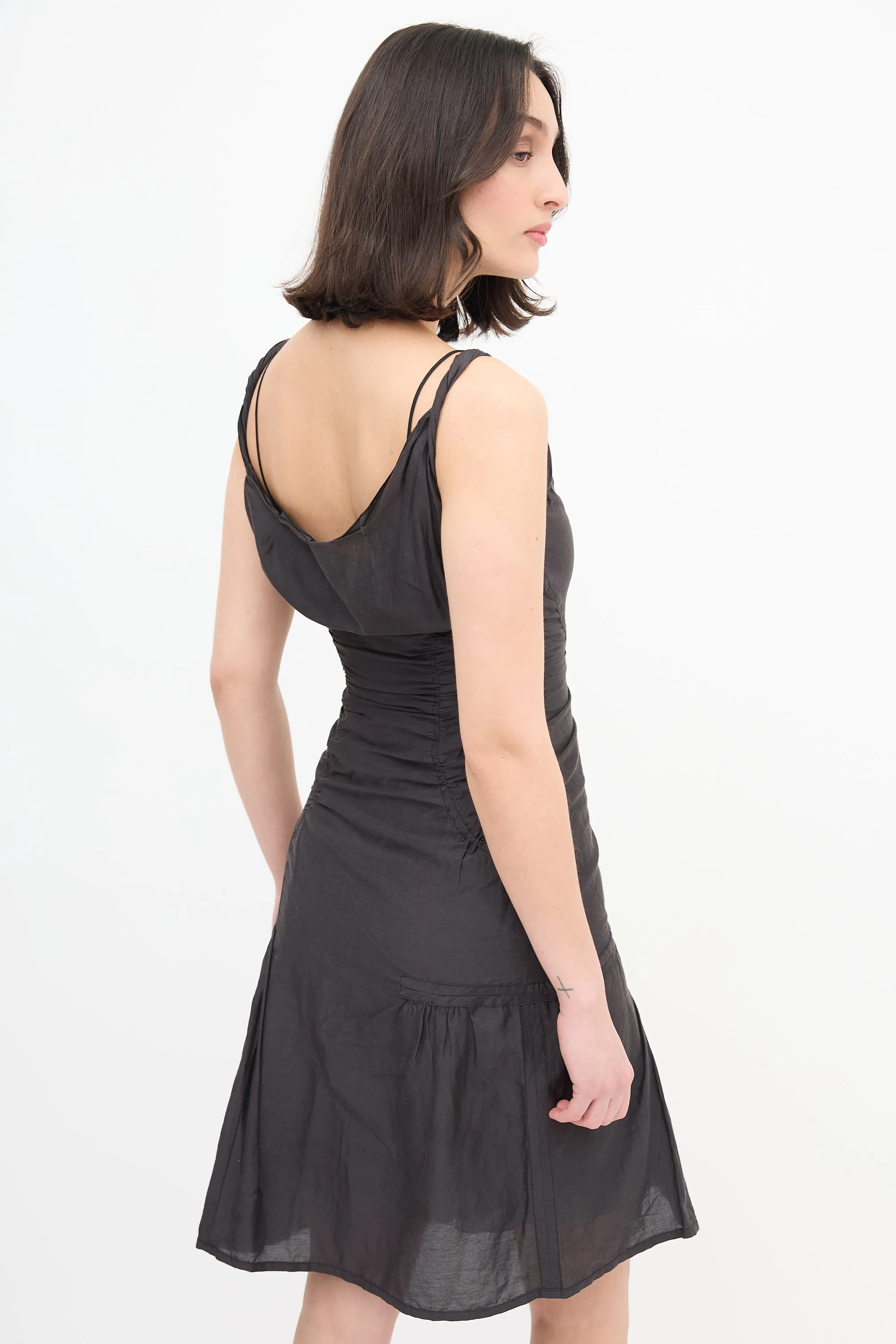 Asymmetric Ruched Dress