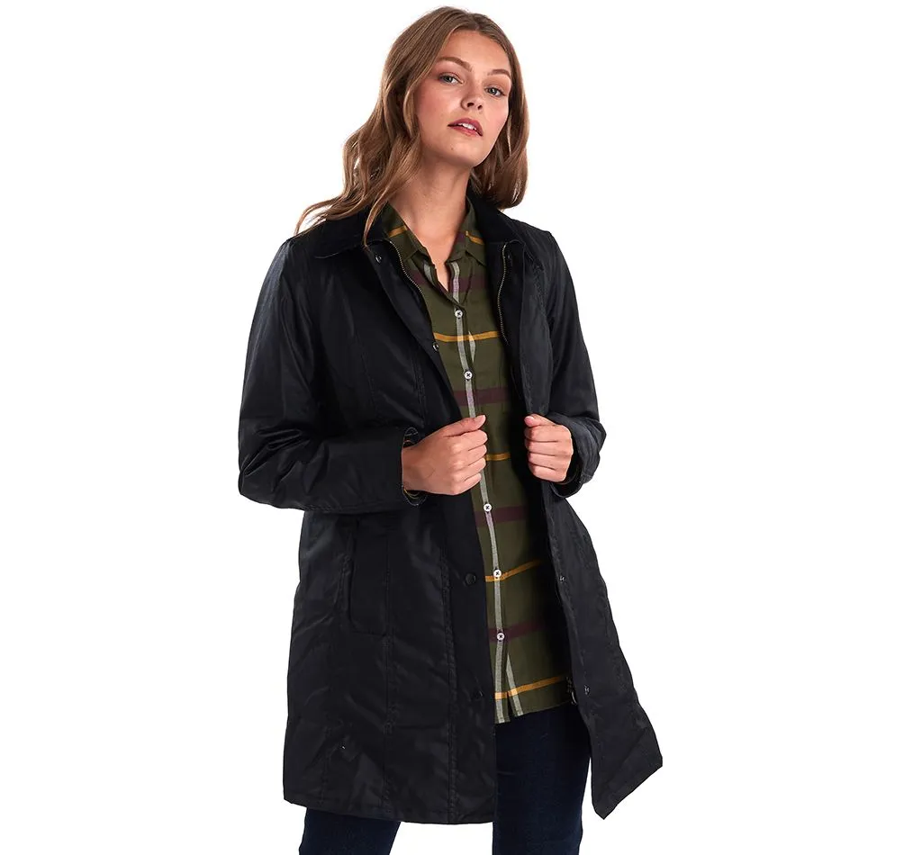 Barbour Black Belsay Waxed Cotton Jacket (Ladies)