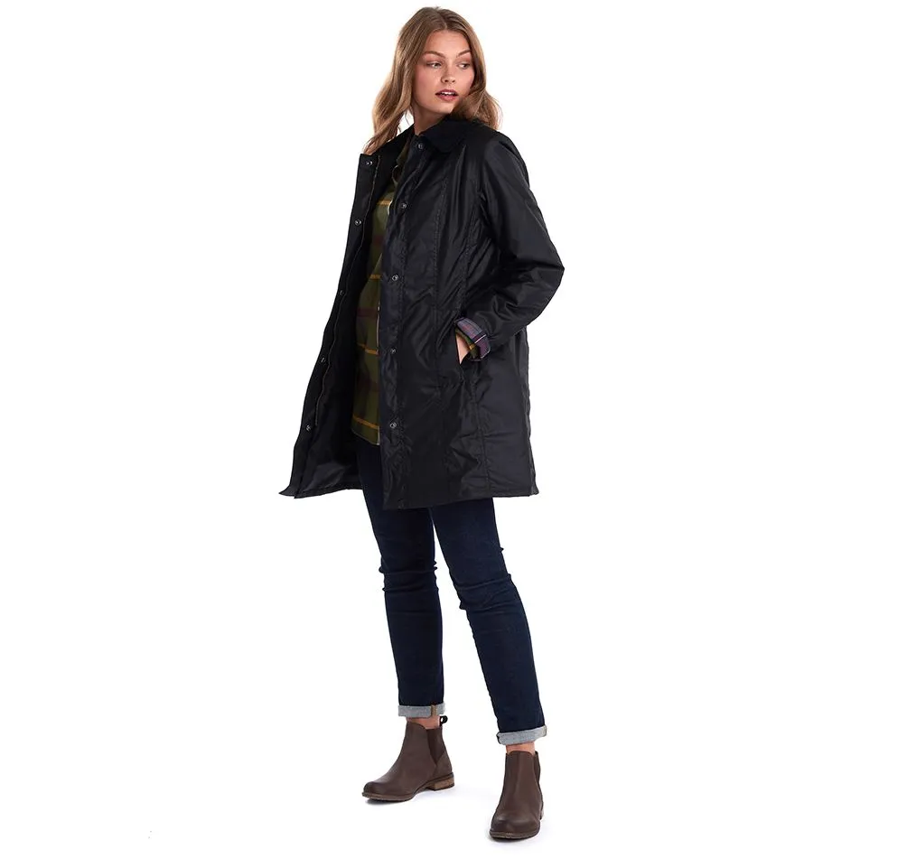 Barbour Black Belsay Waxed Cotton Jacket (Ladies)