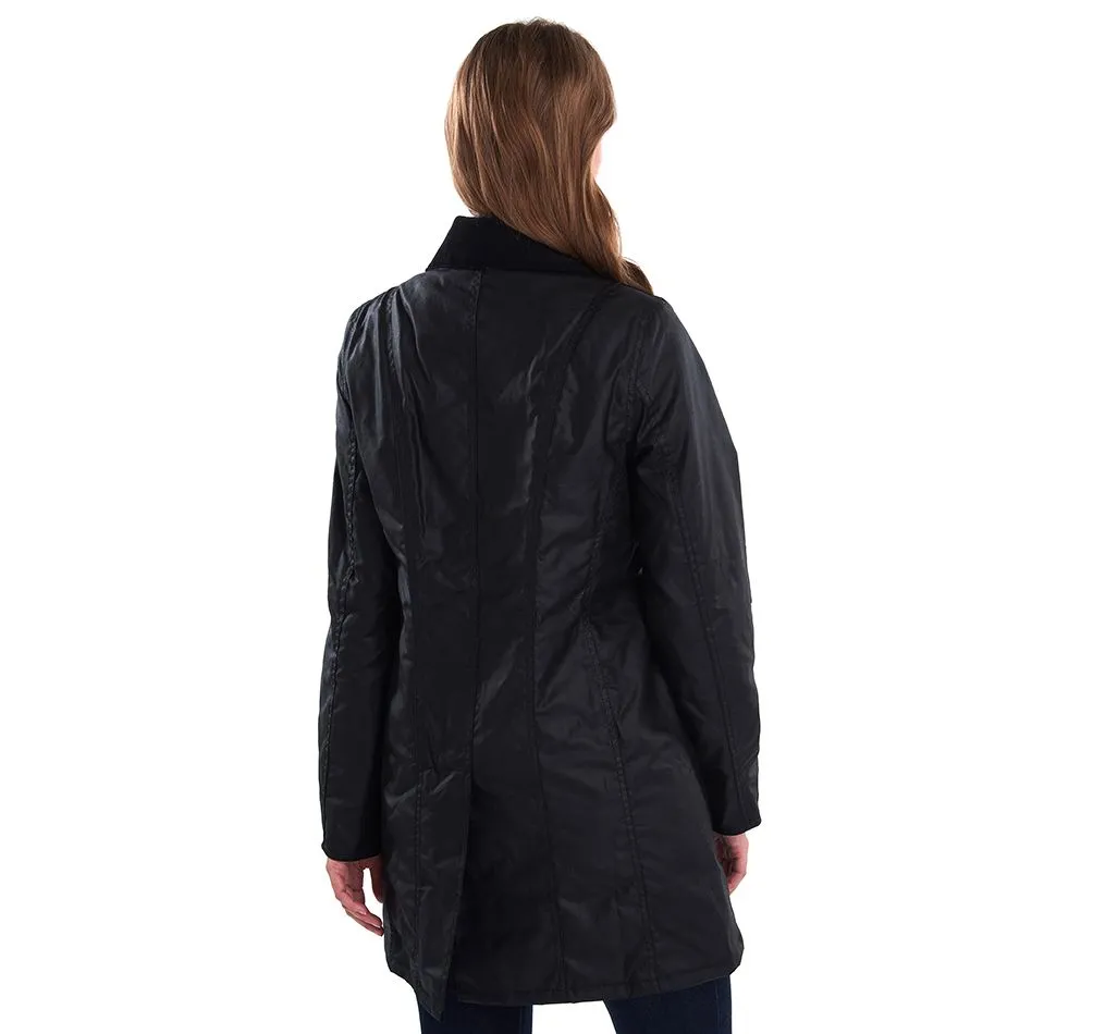 Barbour Black Belsay Waxed Cotton Jacket (Ladies)