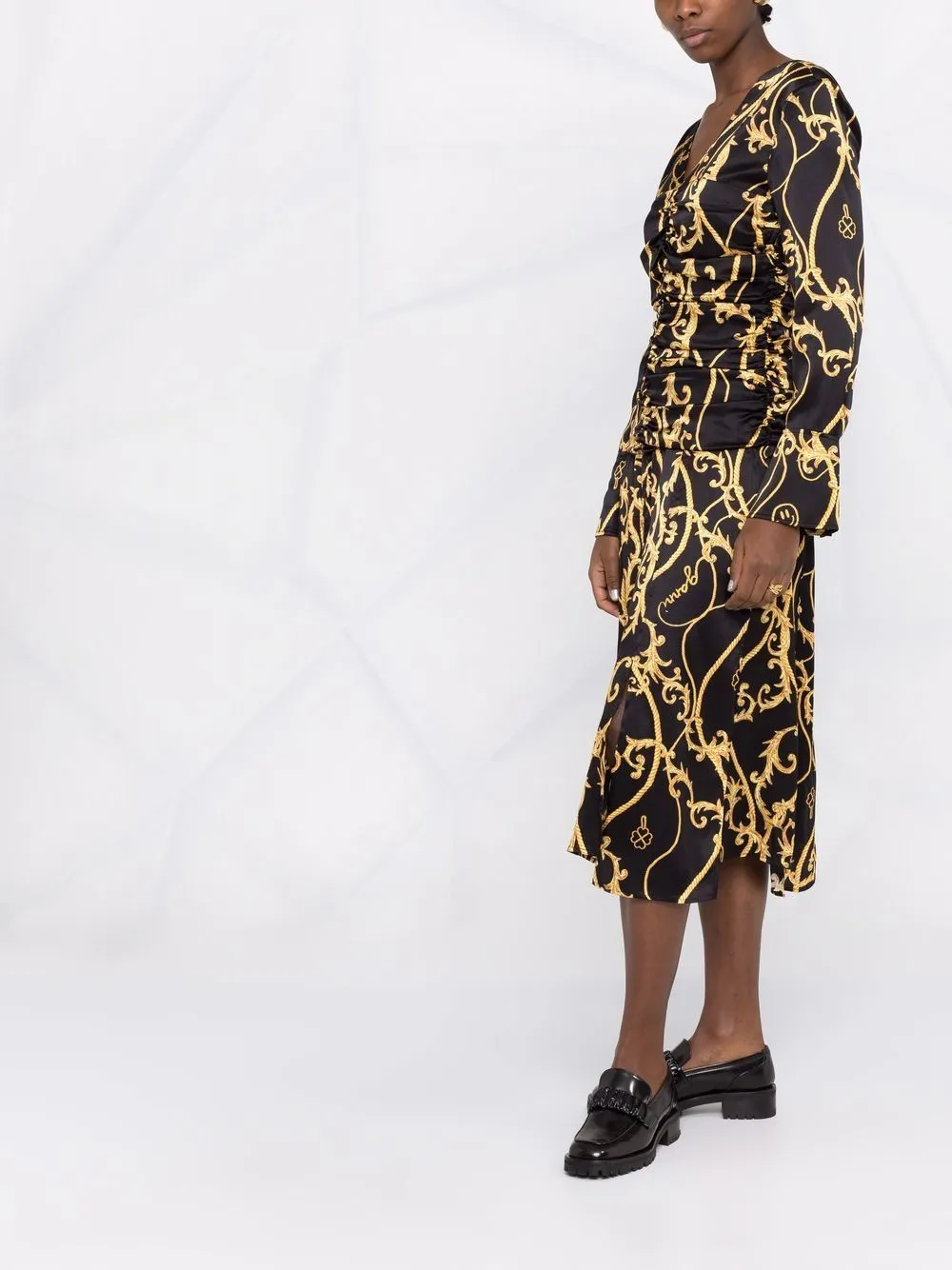 BAROQUE-PRINT DRESS