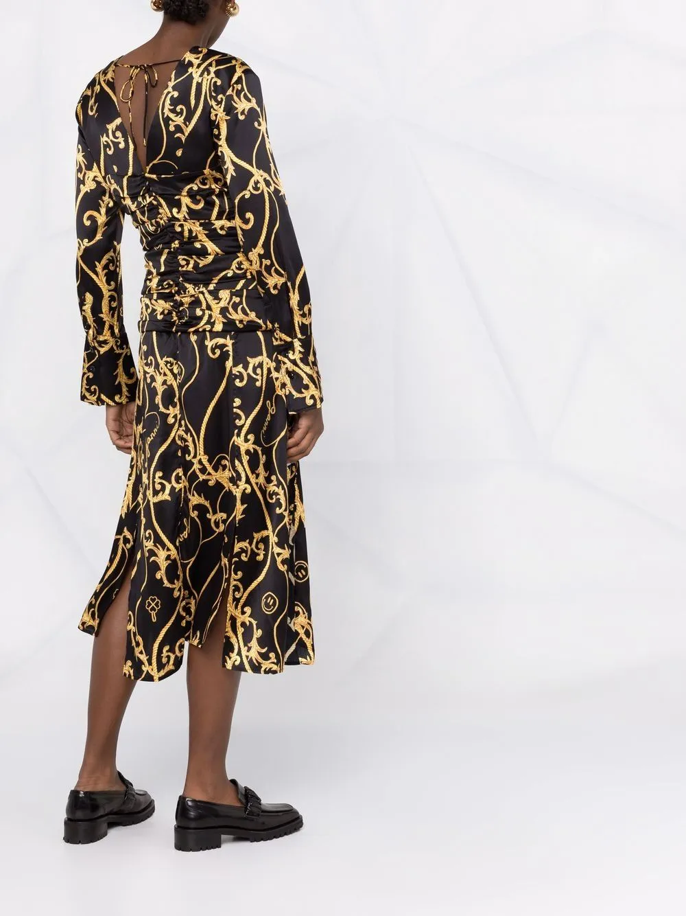 BAROQUE-PRINT DRESS