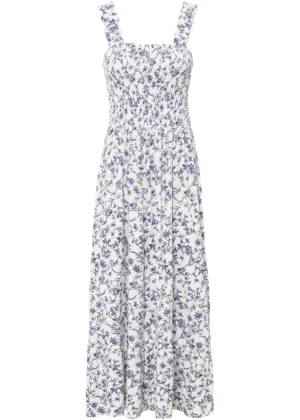 Bodyflirt eco viscose midi dress, white
