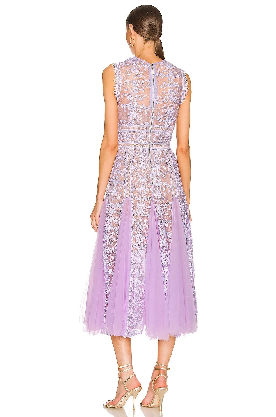 Bronx and Banco Megan midi dress, purple