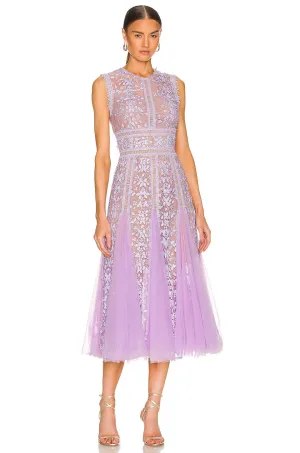 Bronx and Banco Megan midi dress, purple