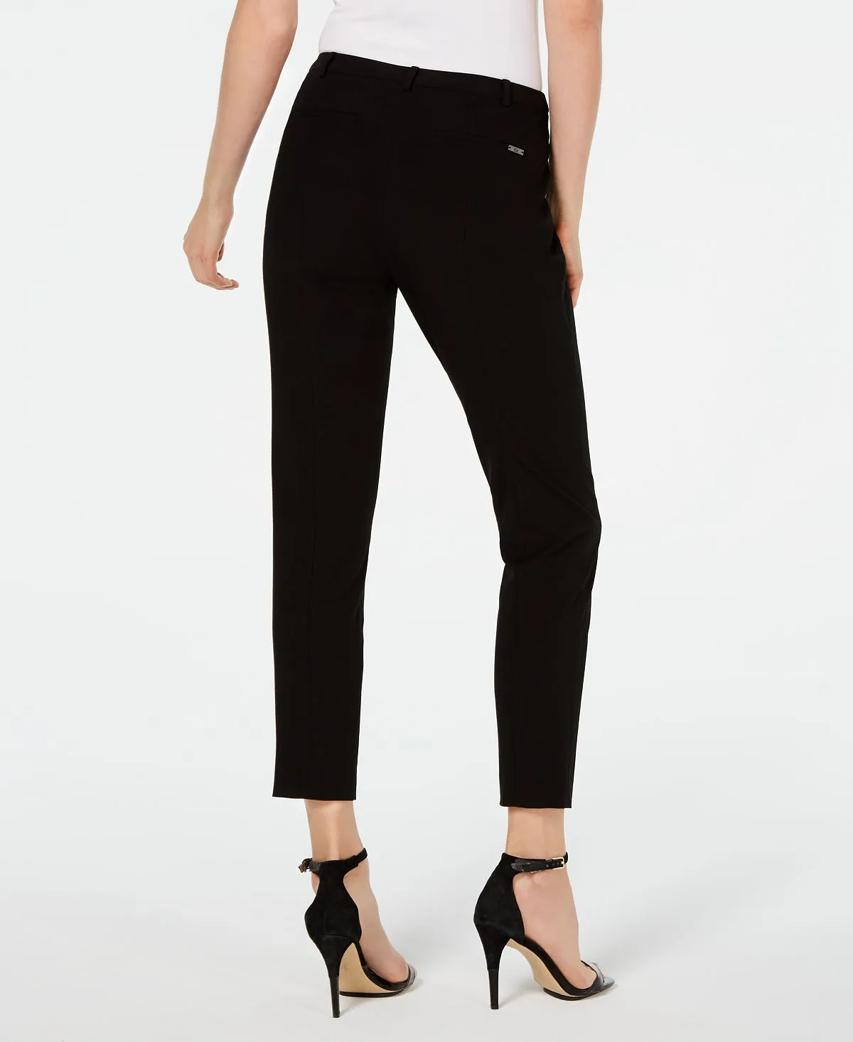 Calvin Klein Ankle-Length Slim Pants, Black