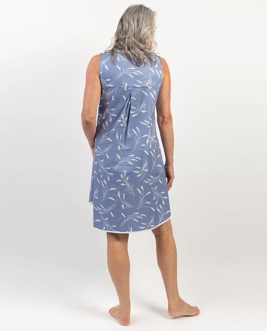 Delilah Lace Trim Wheatsheaf Print Swing Nightdress