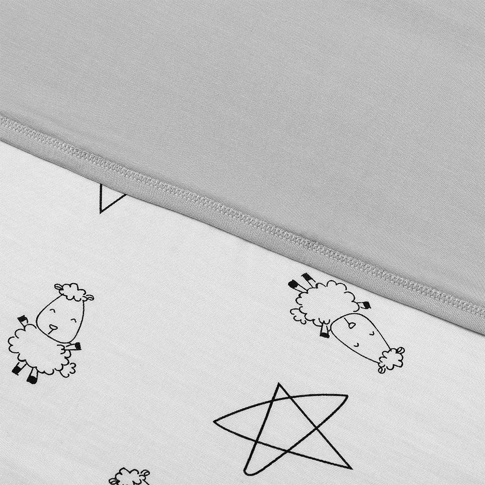 Double Layer Blanket Cute Big Star & Sheepz White Kids