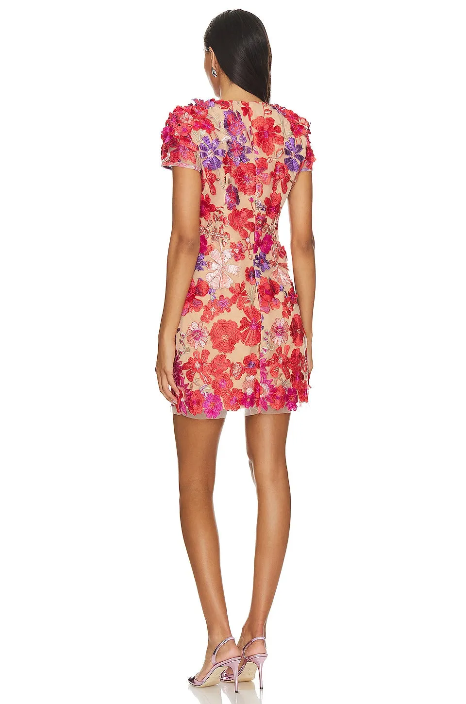 ELLIATT Performance Dress, Red & Nude