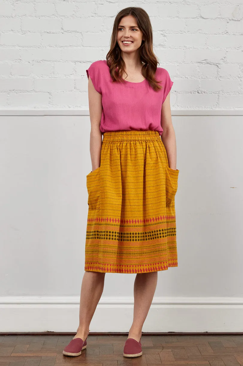 Gathered Handloom Skirt