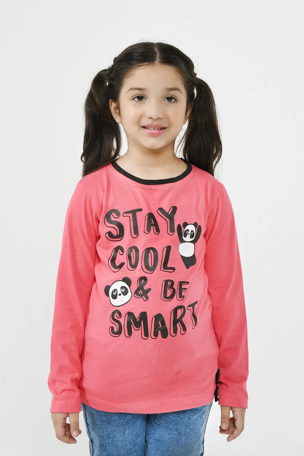 Girl's Full Sleeves Graphics Crew