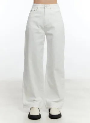 High-Waisted Wide-Fit Solid Trousers CM521