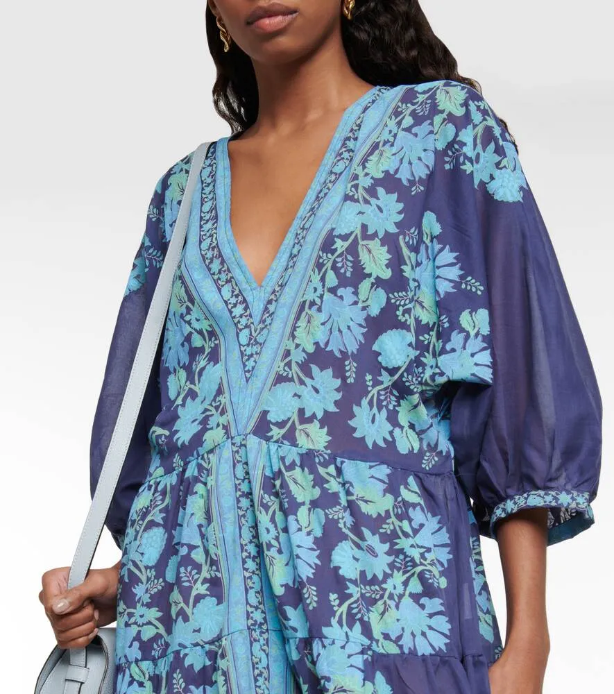 JULIET DUNN Floral Cotton Maxi Dress, Multicolor