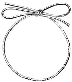 K-Kraft Stretch Loop Ribbons for Crafts and Easy Gift-Wrapping, 100 Units (8 Inch, Silver)
