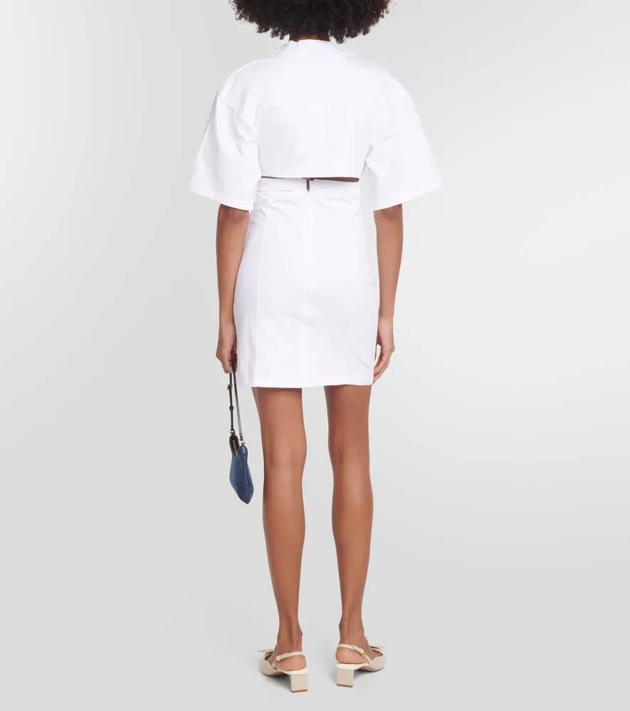 La Robe Bahia ruched minidress JACQUEMUS, white