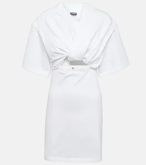 La Robe Bahia ruched minidress JACQUEMUS, white