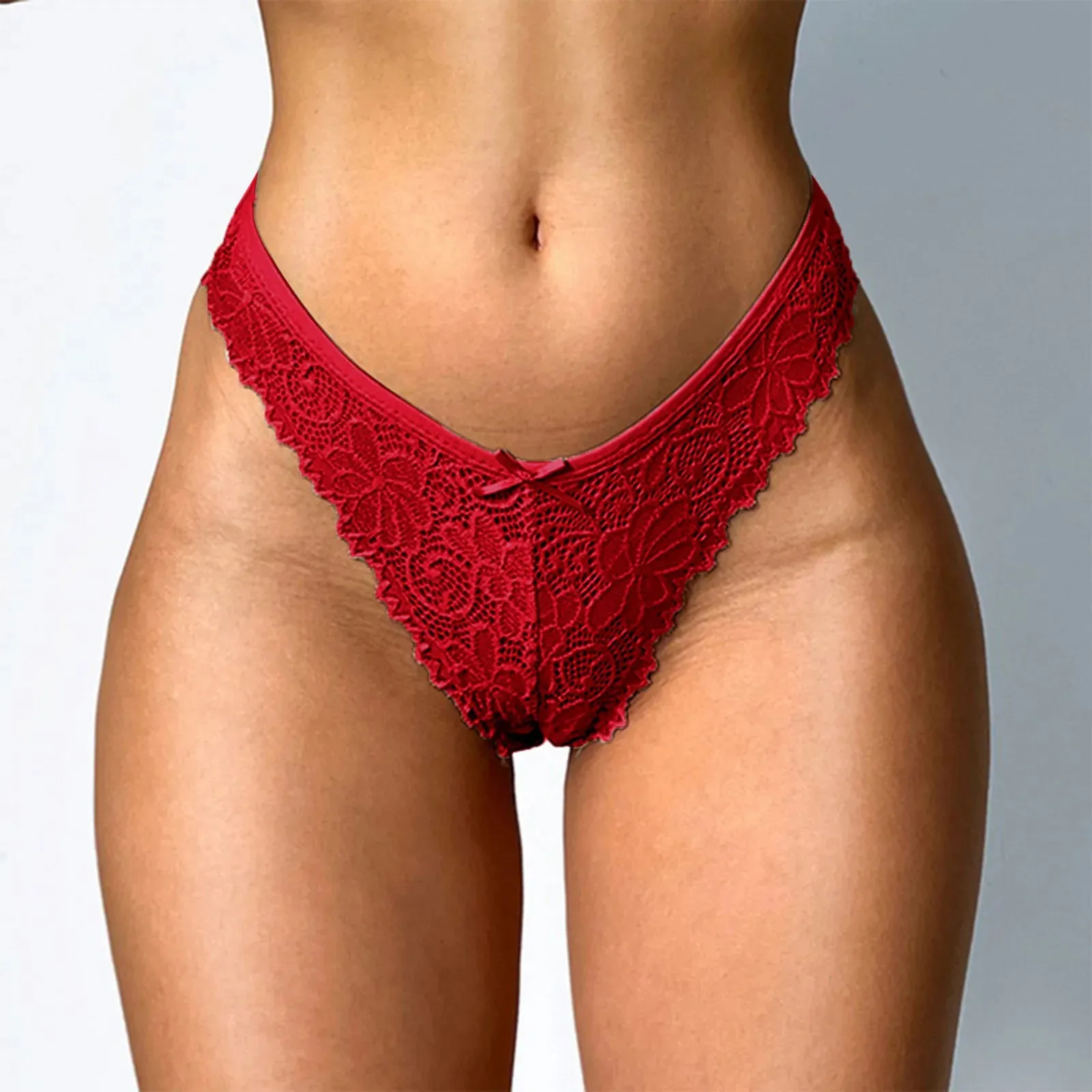 Lace Thong Womens Panties Seamless Mesh Floral G-String Lingerie Transparent
