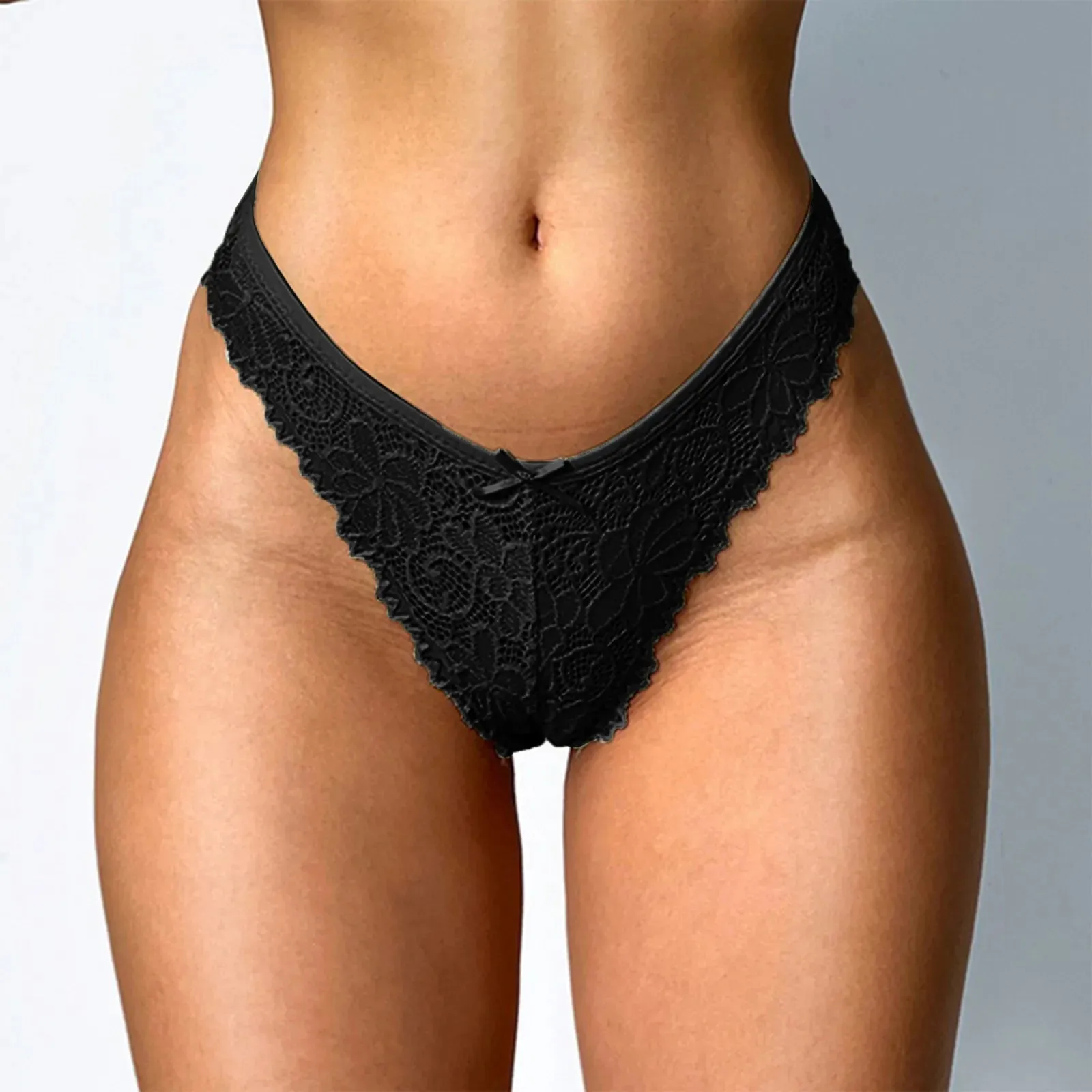 Lace Thong Womens Panties Seamless Mesh Floral G-String Lingerie Transparent