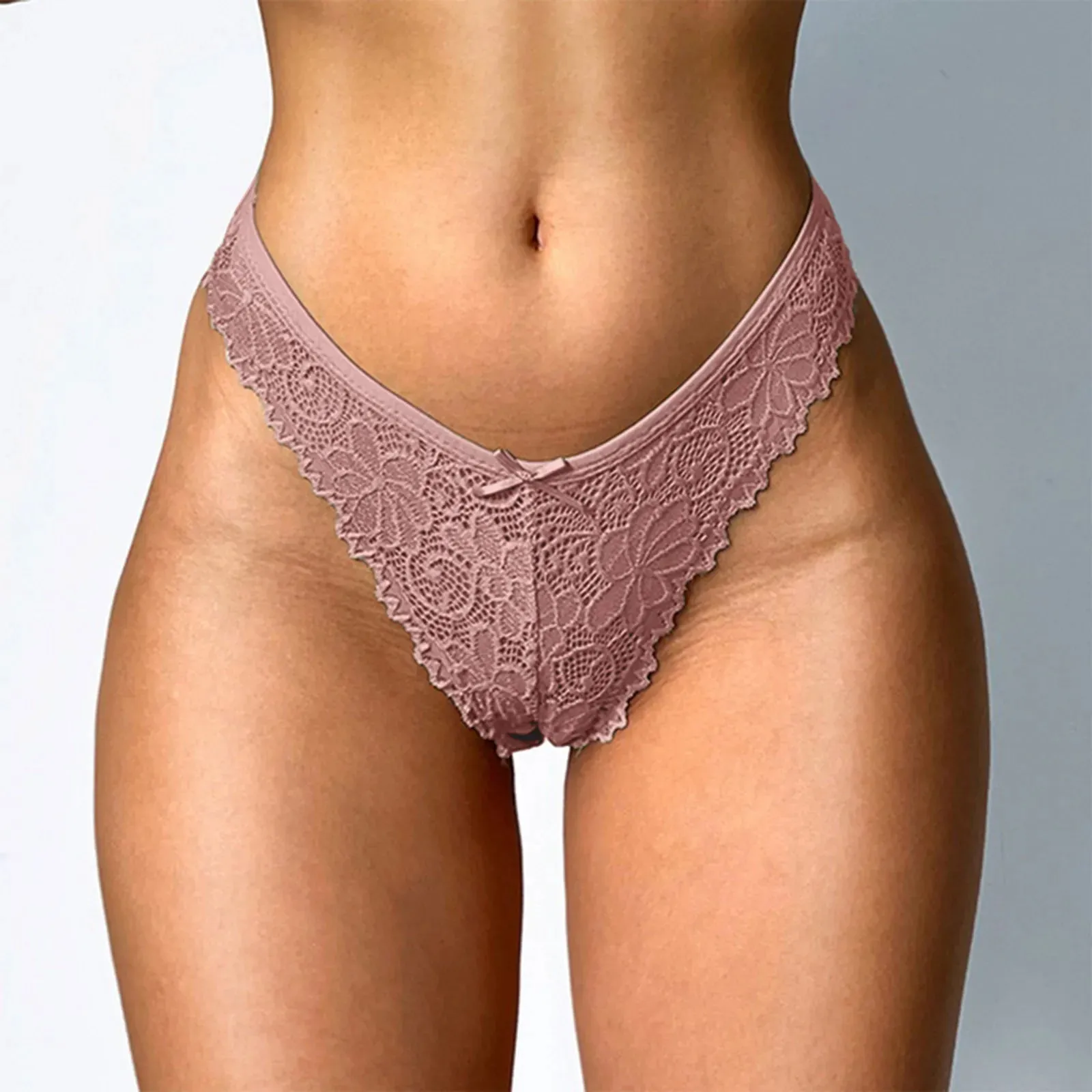 Lace Thong Womens Panties Seamless Mesh Floral G-String Lingerie Transparent