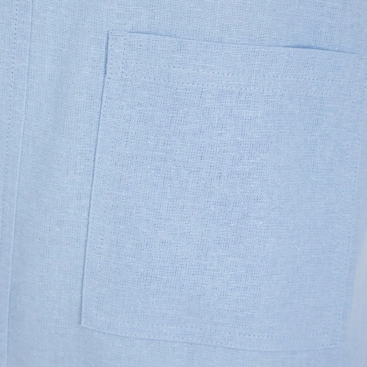 Ladies Linen Mix Shift Dress - Blue