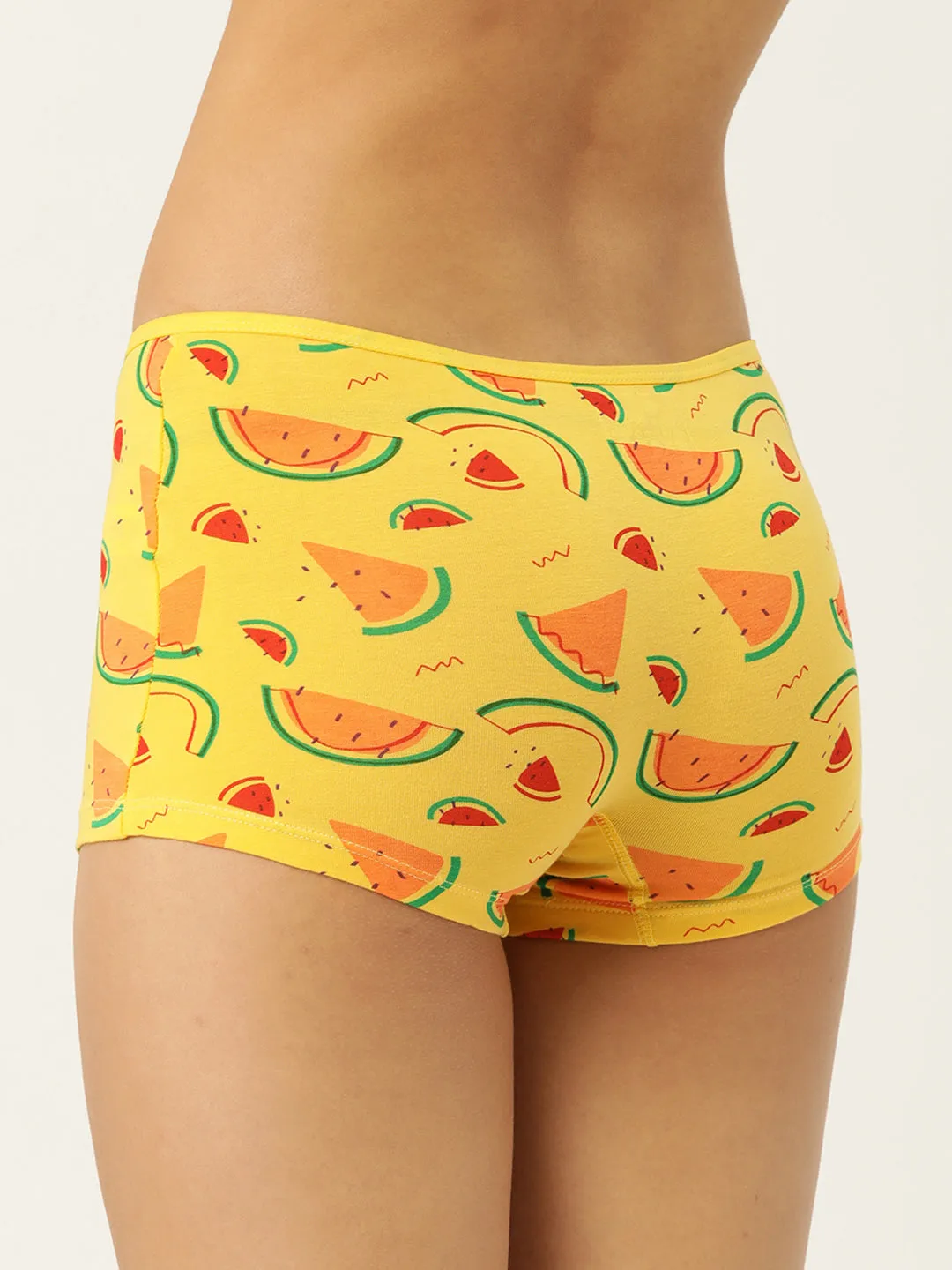 LEADING LADY Women’s Pack Of 3 Printed Assorted Mid-Rise Boy Shorts | PN3522A-3 |