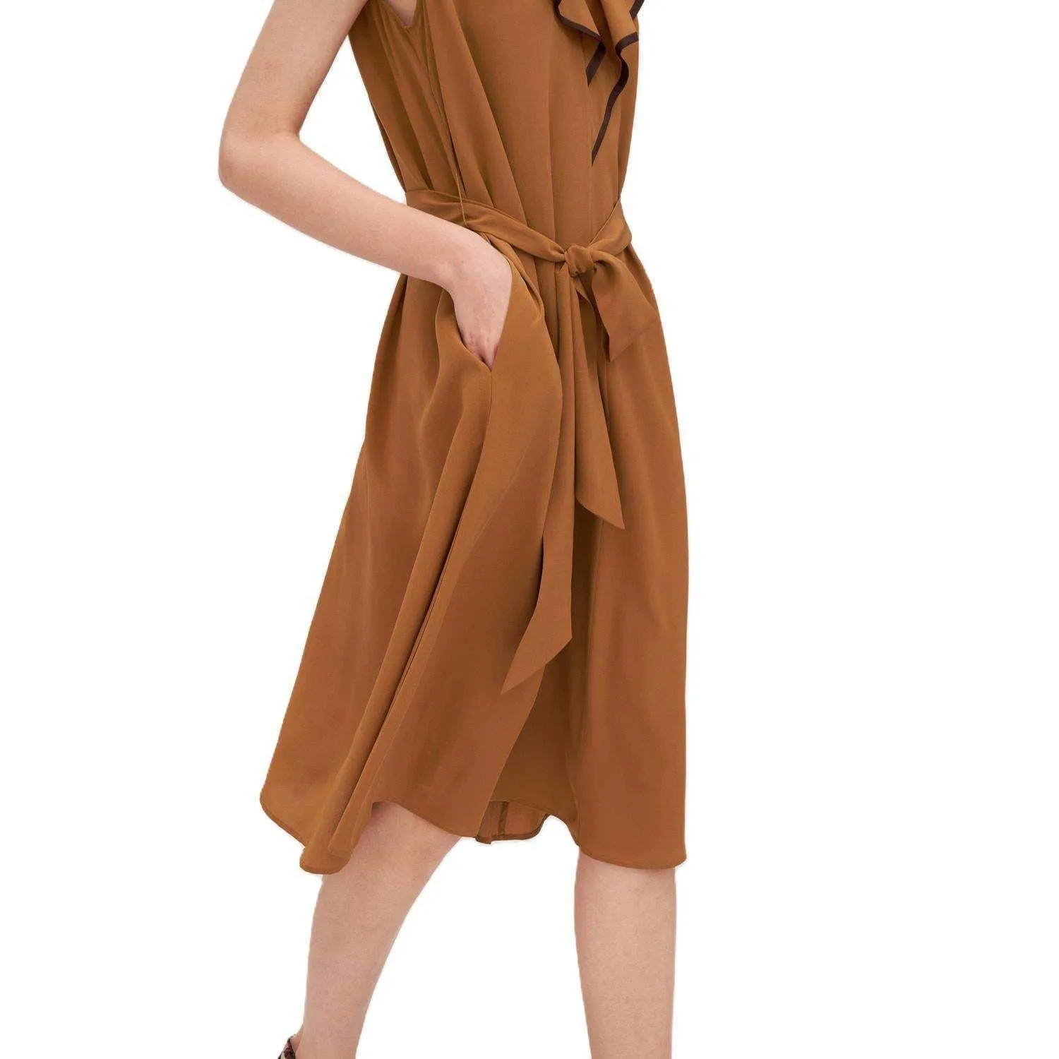 LILYSILK Lilysilk Women's Orchid Sleeveless V-Neck Silk Dress