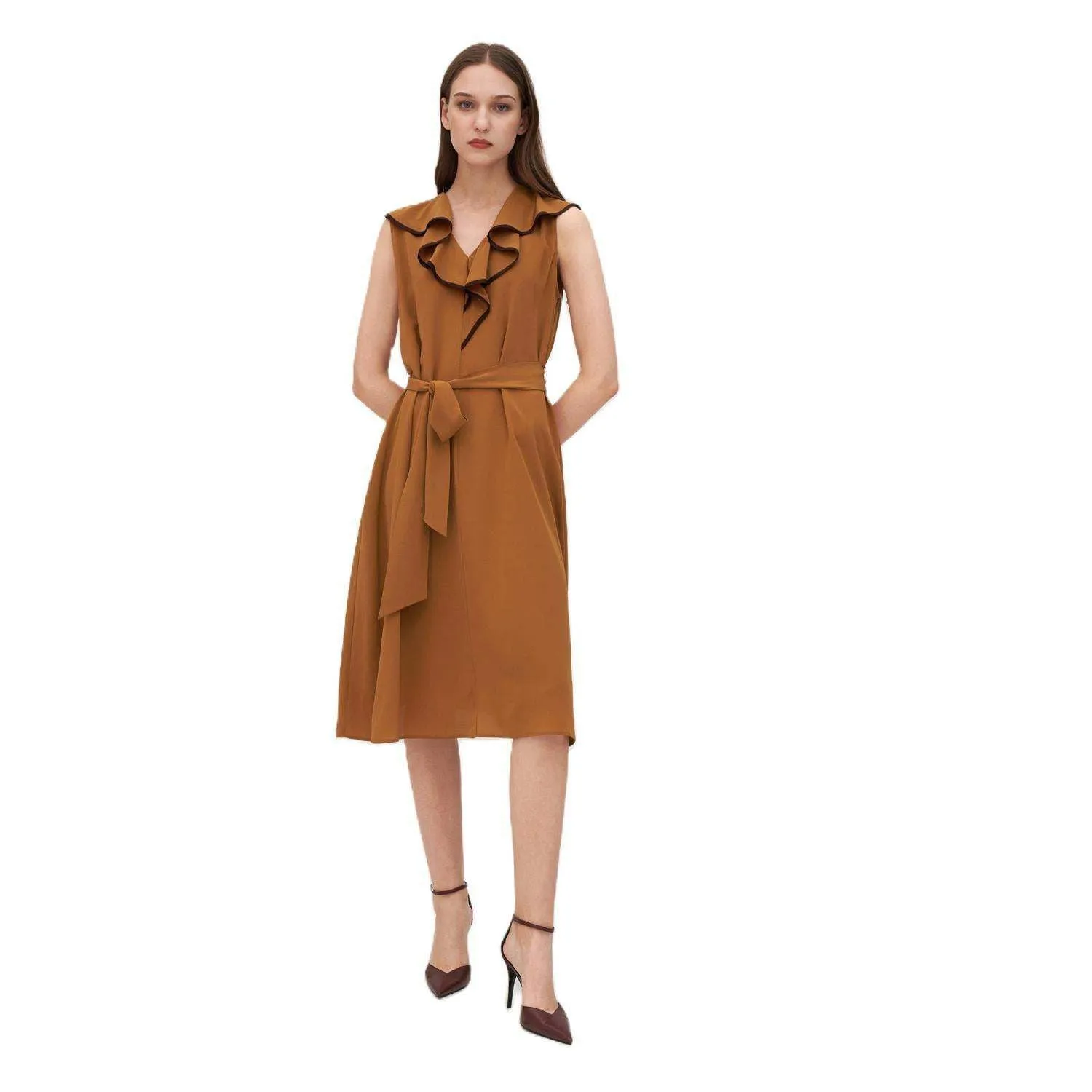 LILYSILK Lilysilk Women's Orchid Sleeveless V-Neck Silk Dress