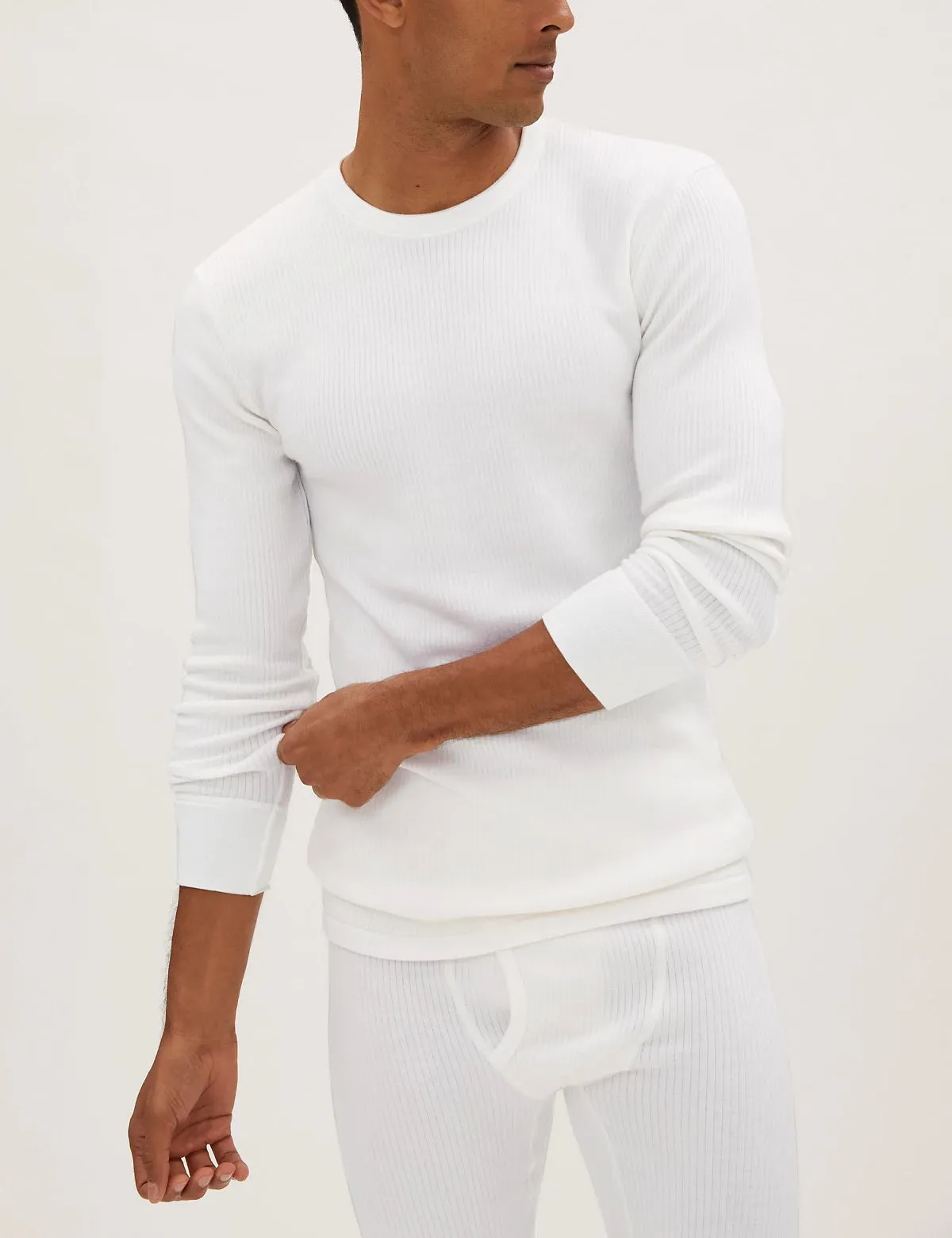M&S Mens L/S 3-Star Thermal Vest T14/7404W