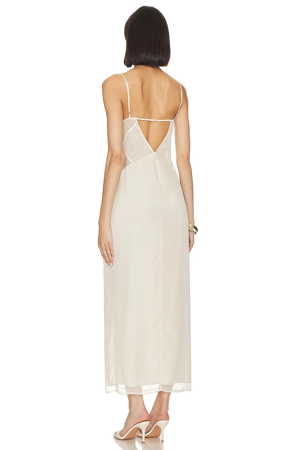 Maxi dress NBD Mika, ivory