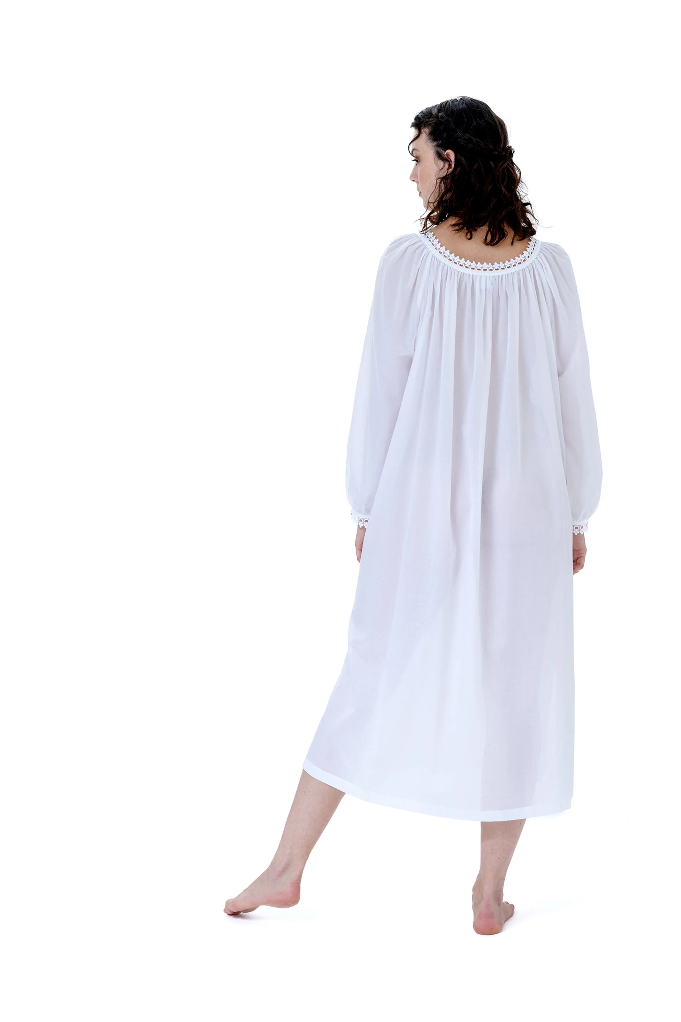 Monica 3NH Long Mousseline Nightdress (in stock, 3-day dispatch)