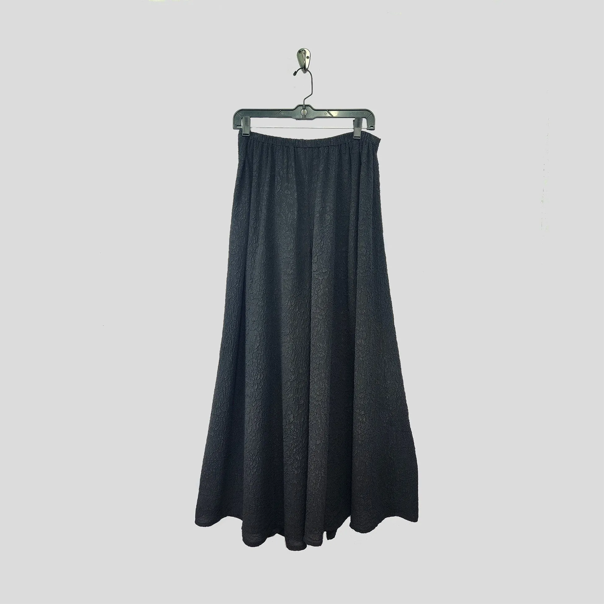 Opera Pants in Black Textured Silk