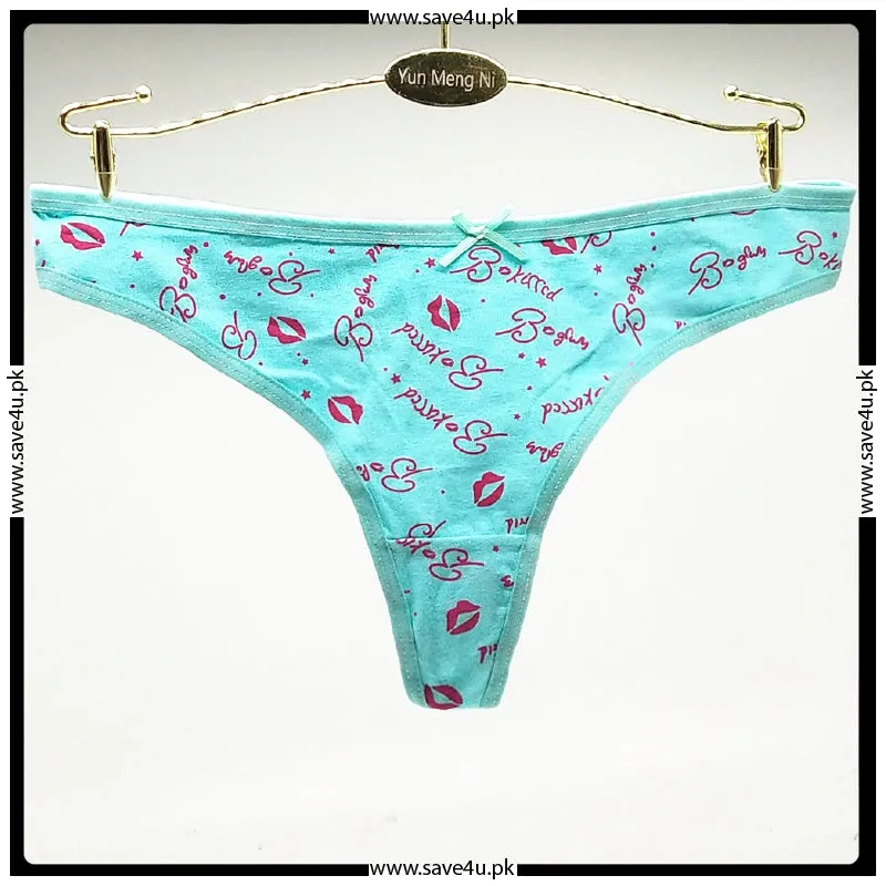 Pack of 3 Printed Seamless Cotton Thong Panties