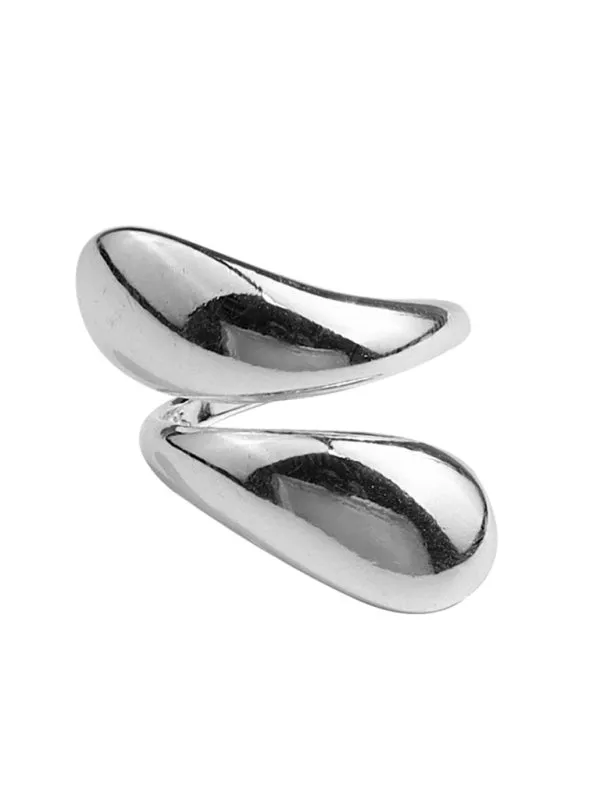 Personalized simple double-headed irregular drop-shaped opening index finger bracelet
