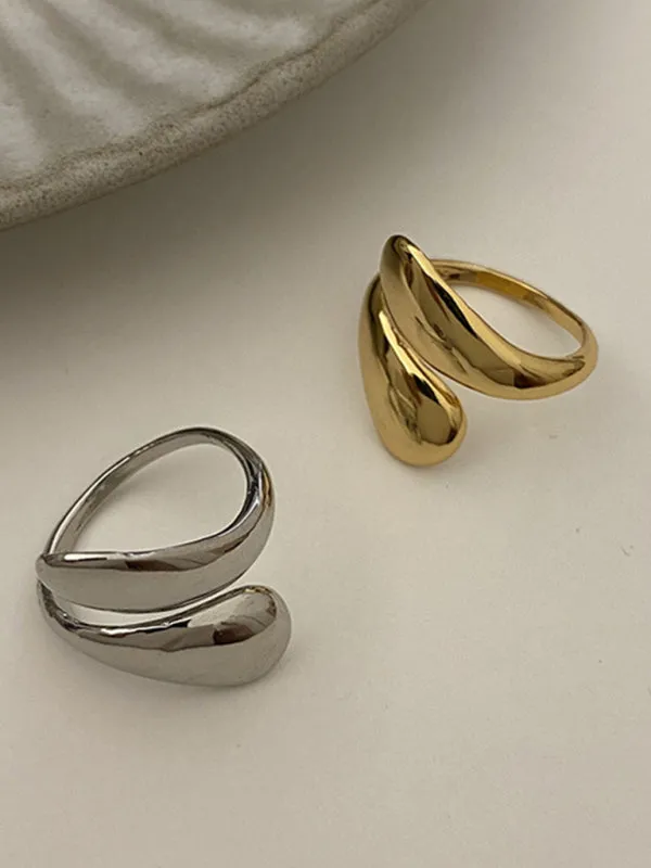 Personalized simple double-headed irregular drop-shaped opening index finger bracelet