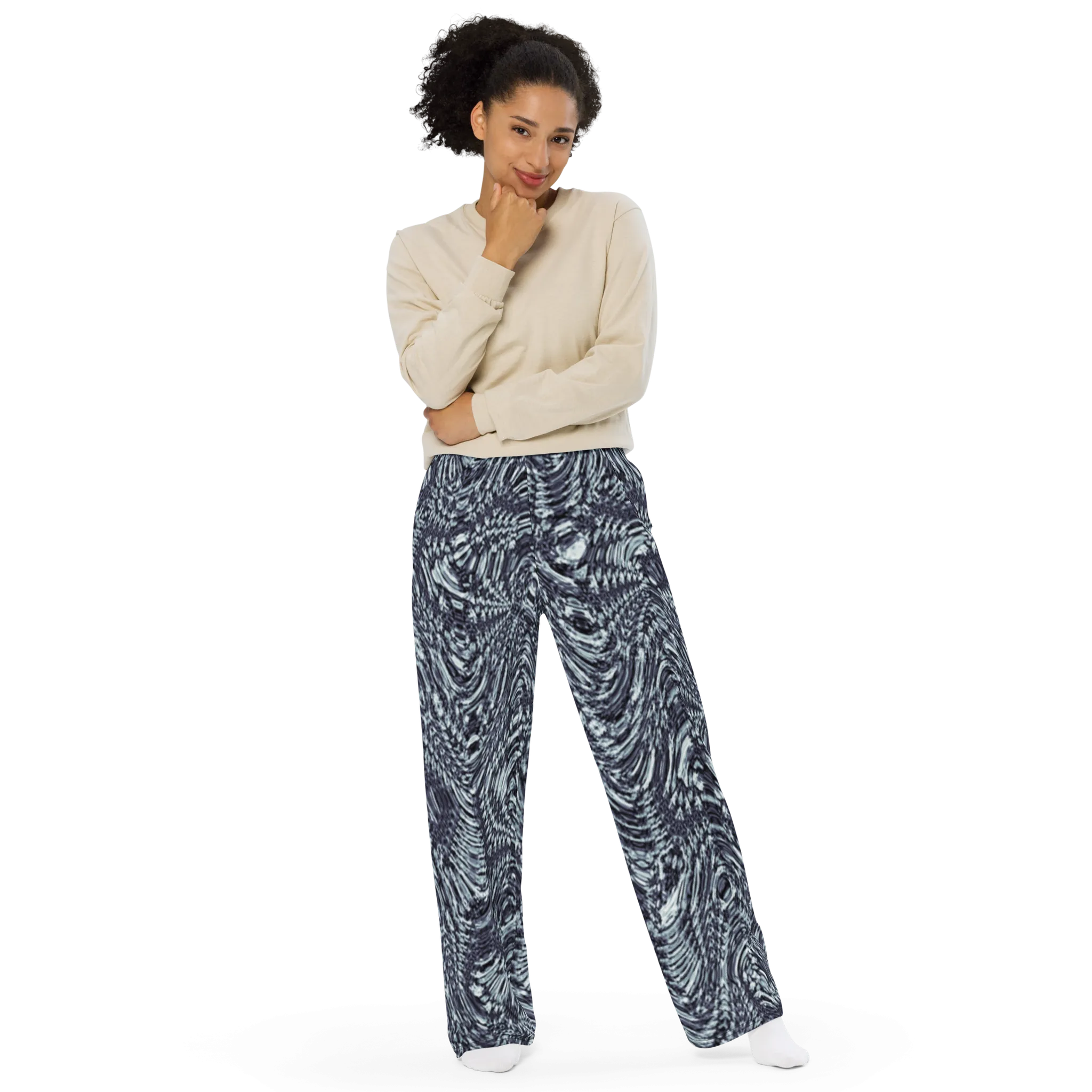Recursia Alchemical Vision I Women's Wide Leg Pants In Blue