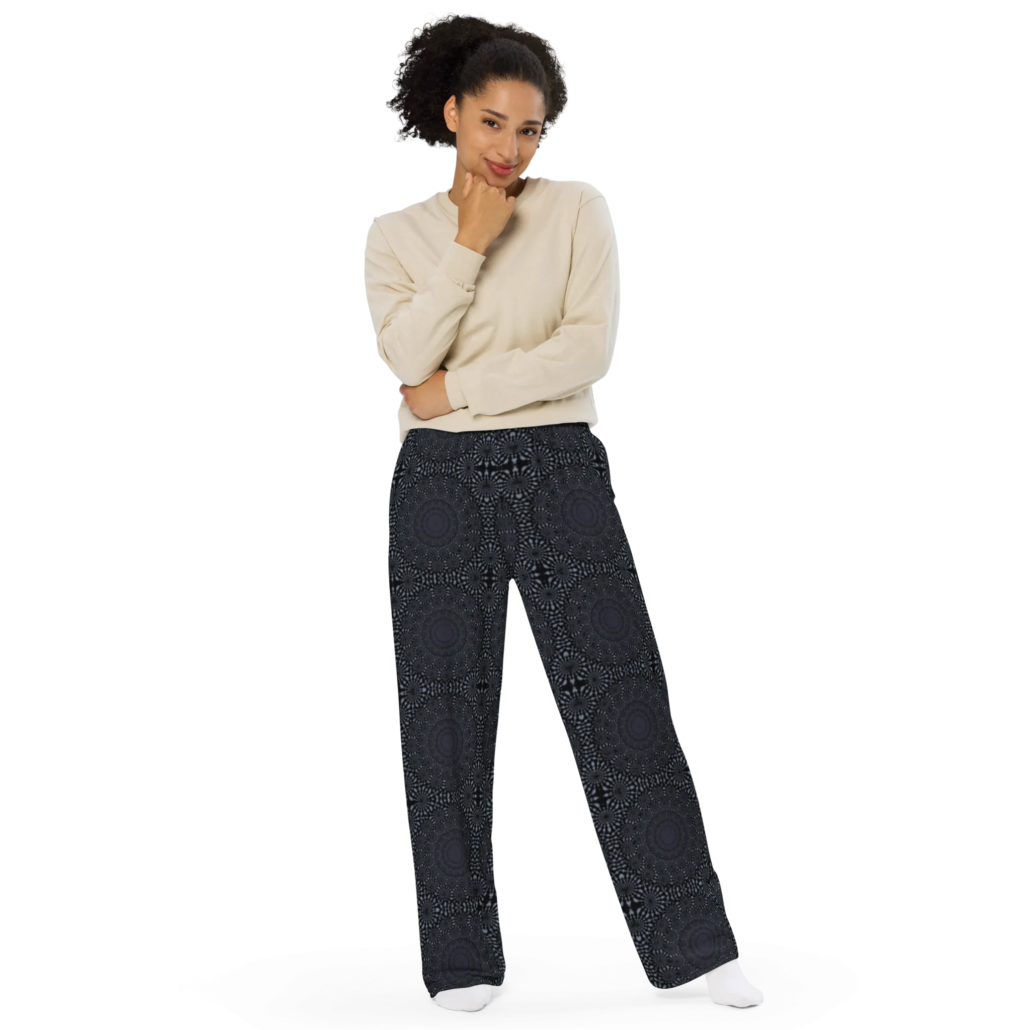 Recursia Desert Dream Women's Wide Leg Pants In Blue