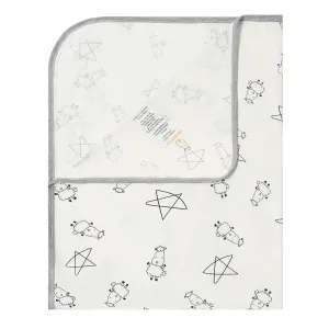 Single Layer Blanket Cute Big Star & Sheepz White - 36M