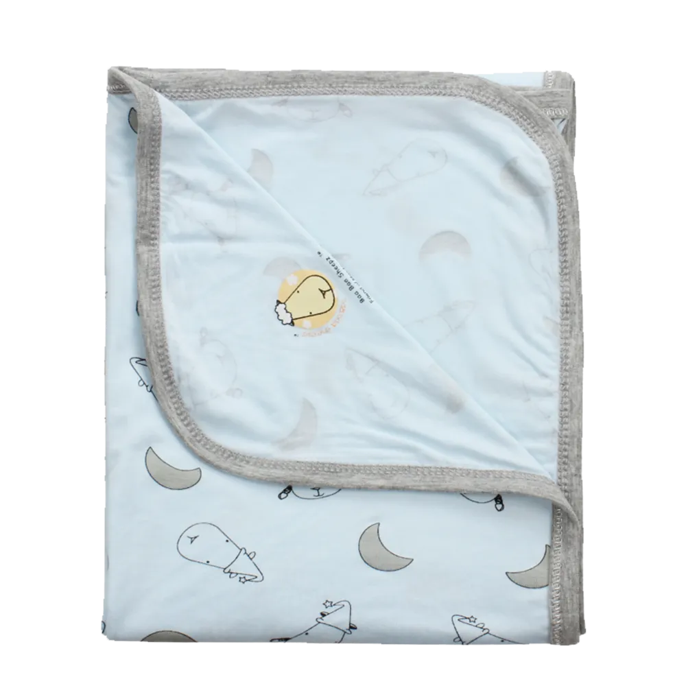 Single Layer Blanket Small Moon & Sheepz Blue - 36M