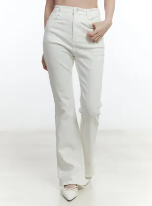 Slim-Fit High-Waisted Flared Trousers CM521